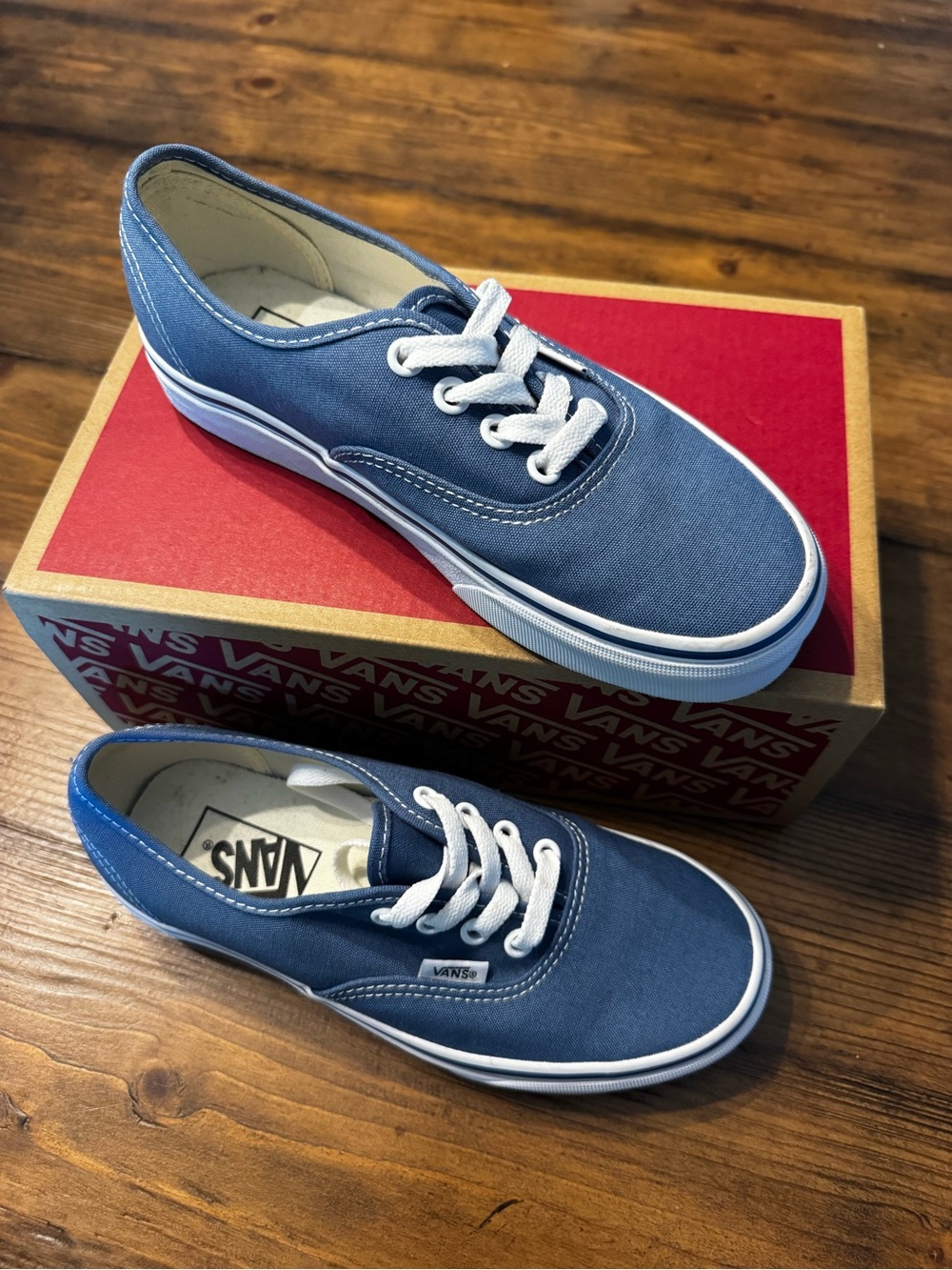Vans Women’s Classic Canvas Lace-Up Shoes in Navy